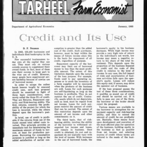 Tarheel Farm Economist, January 1965