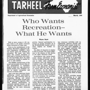 Tarheel Farm Economist, March 1965