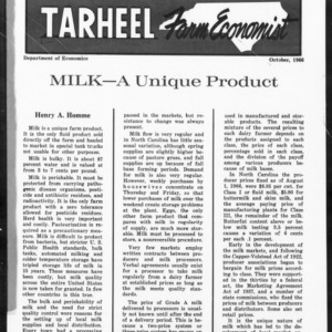 Tarheel Farm Economist, October 1966