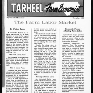 Tarheel Farm Economist, November 1966