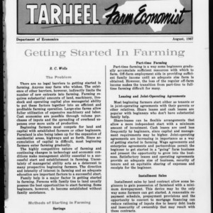 Tarheel Farm Economist, August 1967
