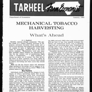 Tarheel Farm Economist, January 1968