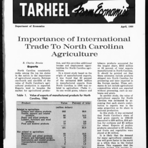 Tarheel Farm Economist, April 1968