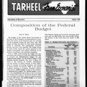 Tarheel Farm Economist, August 1968