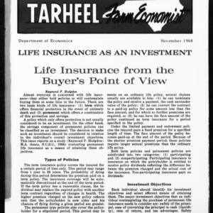 Tarheel Farm Economist, November 1968