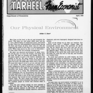 Tarheel Farm Economist, April 1969