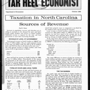 Tar Heel Economist, October 1969