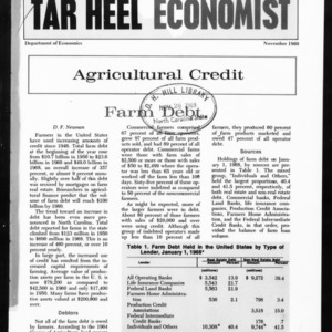 Tar Heel Economist, November 1969