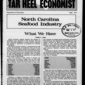 Tar Heel Economist, September 1971
