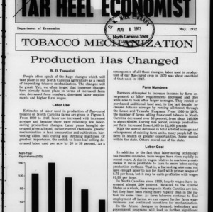 Tar Heel Economist, May 1972