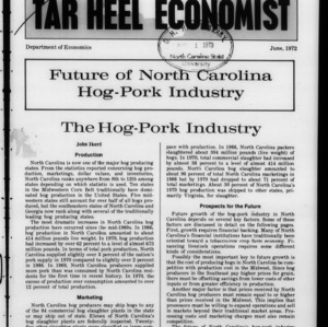 Tar Heel Economist, June 1972