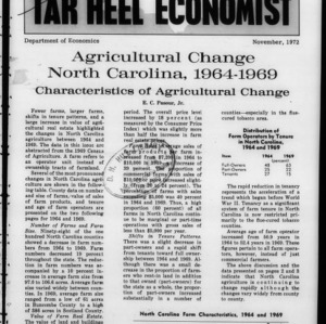 Tar Heel Economist, November 1972