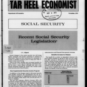 Tar Heel Economist, November 1973