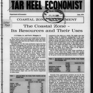 Tar Heel Economist, June 1974