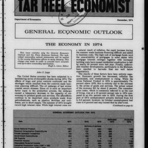 Tar Heel Economist, December 1974