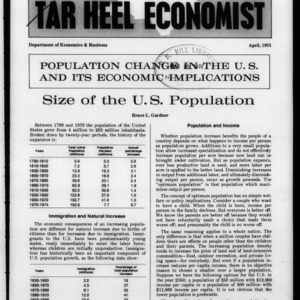 Tar Heel Economist, April 1975