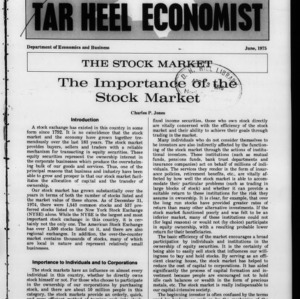 Tar Heel Economist, June 1975