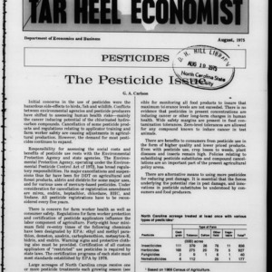 Tar Heel Economist, August 1975