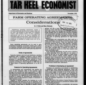 Tar Heel Economist, November 1975