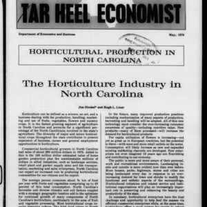 Tar Heel Economist, May 1976