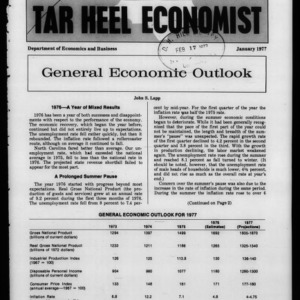 Tar Heel Economist, January 1977