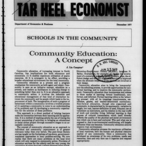 Tar Heel Economist, December 1977