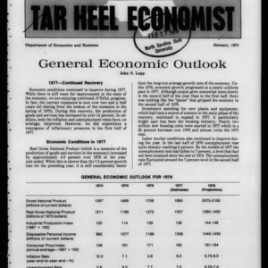 Tar Heel Economist, January 1978