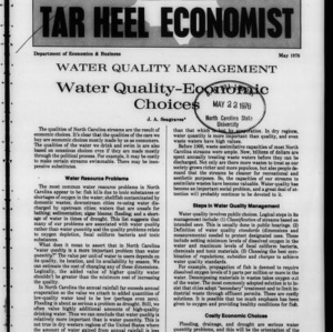 Tar Heel Economist, May 1978