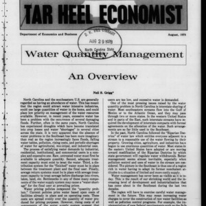 Tar Heel Economist, August 1978