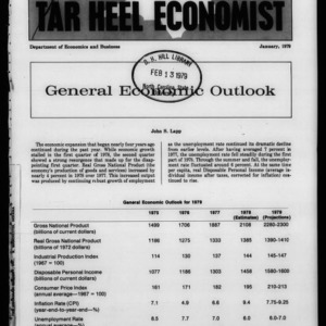 Tar Heel Economist, January 1979