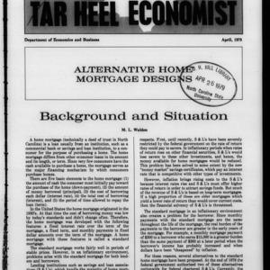 Tar Heel Economist, April 1979