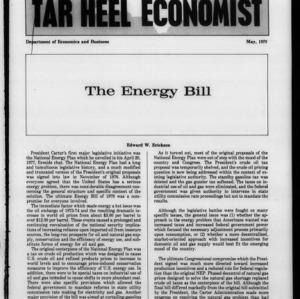 Tar Heel Economist, May 1979