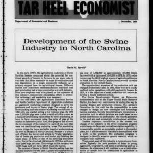 Tar Heel Economist, December 1979