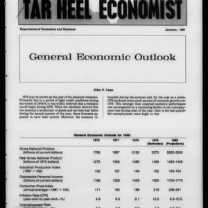 Tar Heel Economist, January 1980