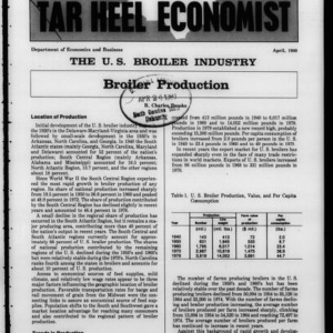 Tar Heel Economist, April 1980
