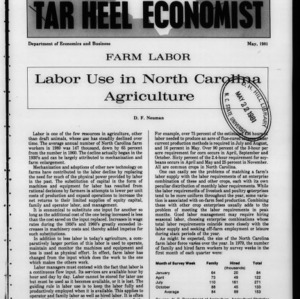 Tar Heel Economist, May 1981