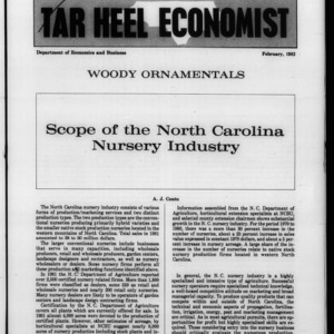 Tar Heel Economist, February 1982