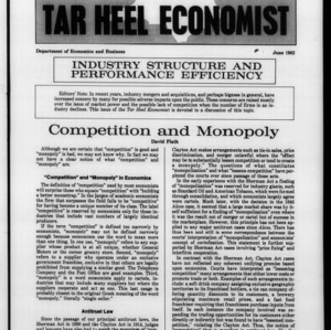 Tar Heel Economist, June 1982
