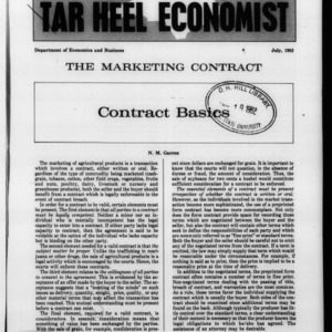 Tar Heel Economist, July 1982