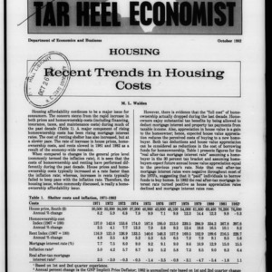 Tar Heel Economist, October 1982