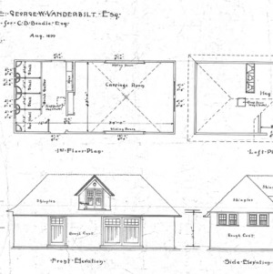 Stable & Servants House for C. D. Beadle-Plans & Elevations