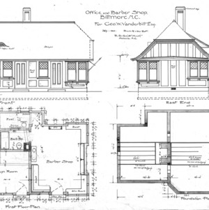Office and Barber Shop--Elevations & Floor Plans
