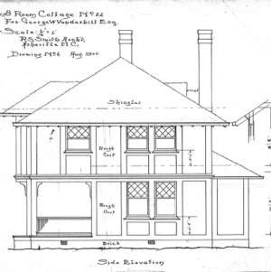 Eight Room Cottage No. 22 for Geo. W. Vanderbilt-- Side Elevation