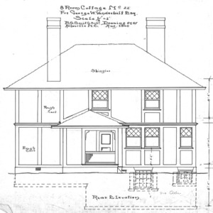 Eight Room Cottage No. 22 for Geo. W. Vanderbilt--Rear Elevation