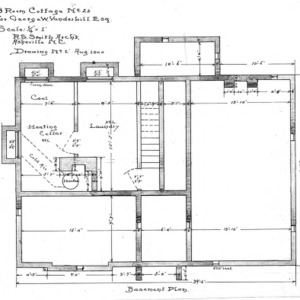 Eight Room Cottage No. 22 for Geo. W. Vanderbilt-- Basement Plan