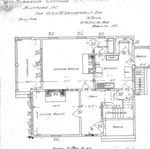 Vet. Surgeons Cottage for Geo. W. Vanderbilt Esq.--First Floor Plan