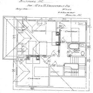 Vet. Surgeons Cottage for Geo. W. Vanderbilt Esq-- Chamber Plan