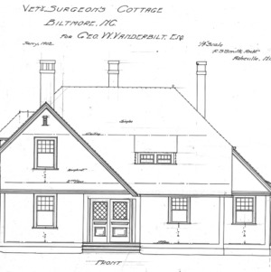 Vet. Surgeon's Cottage for Geo. W. Vanderbilt Esq—Front