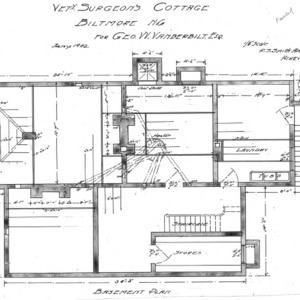 Vet. Surgeon's Cottage for Geo. W. Vanderbilt Esq--Basement Plan