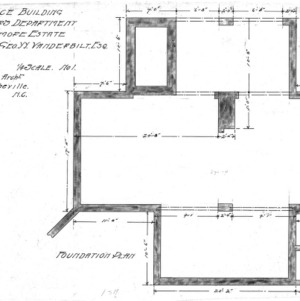 Office Building-Foresters Department for Geo. W. Vanderbilt Esq--Foundation Plan-Drawing No. 1